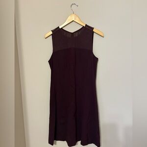 41 Hawthorn Medium Burgundy dress with sheer top